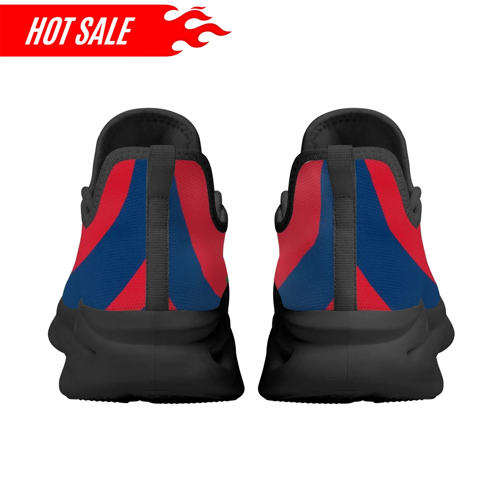 Hot Dominican Flag National Em - Knit Fabric Lace Up Sneakers recension och pris