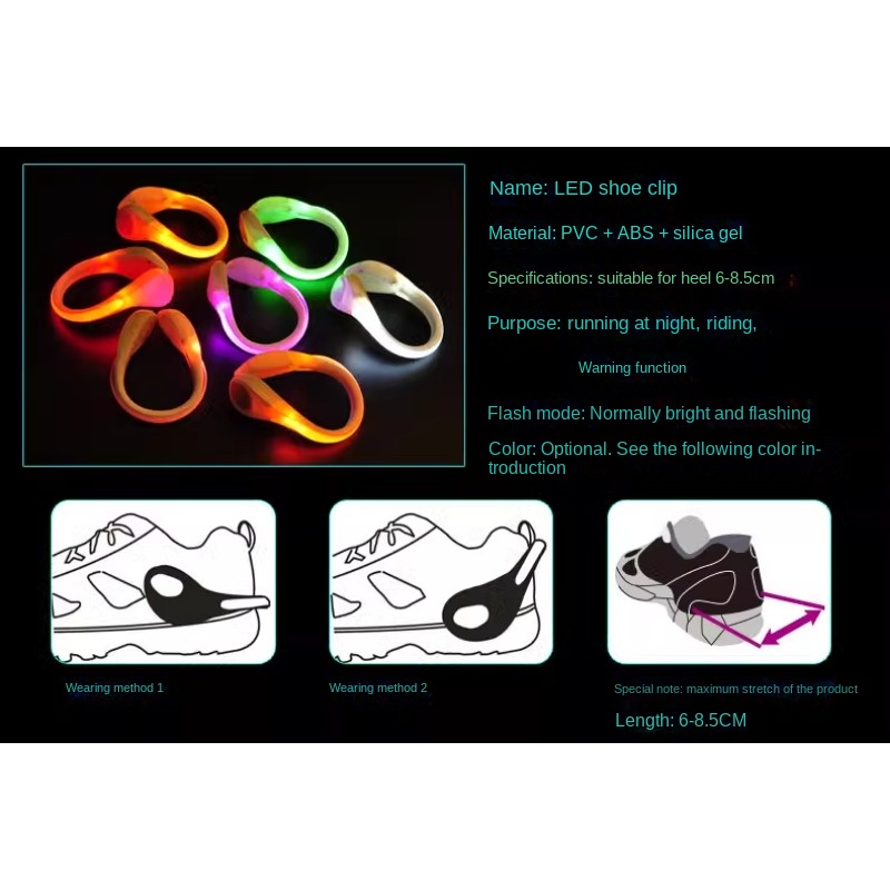 2024 Luminous Shoe Clip Light  - Reflective Night Running Shoes recension och pris