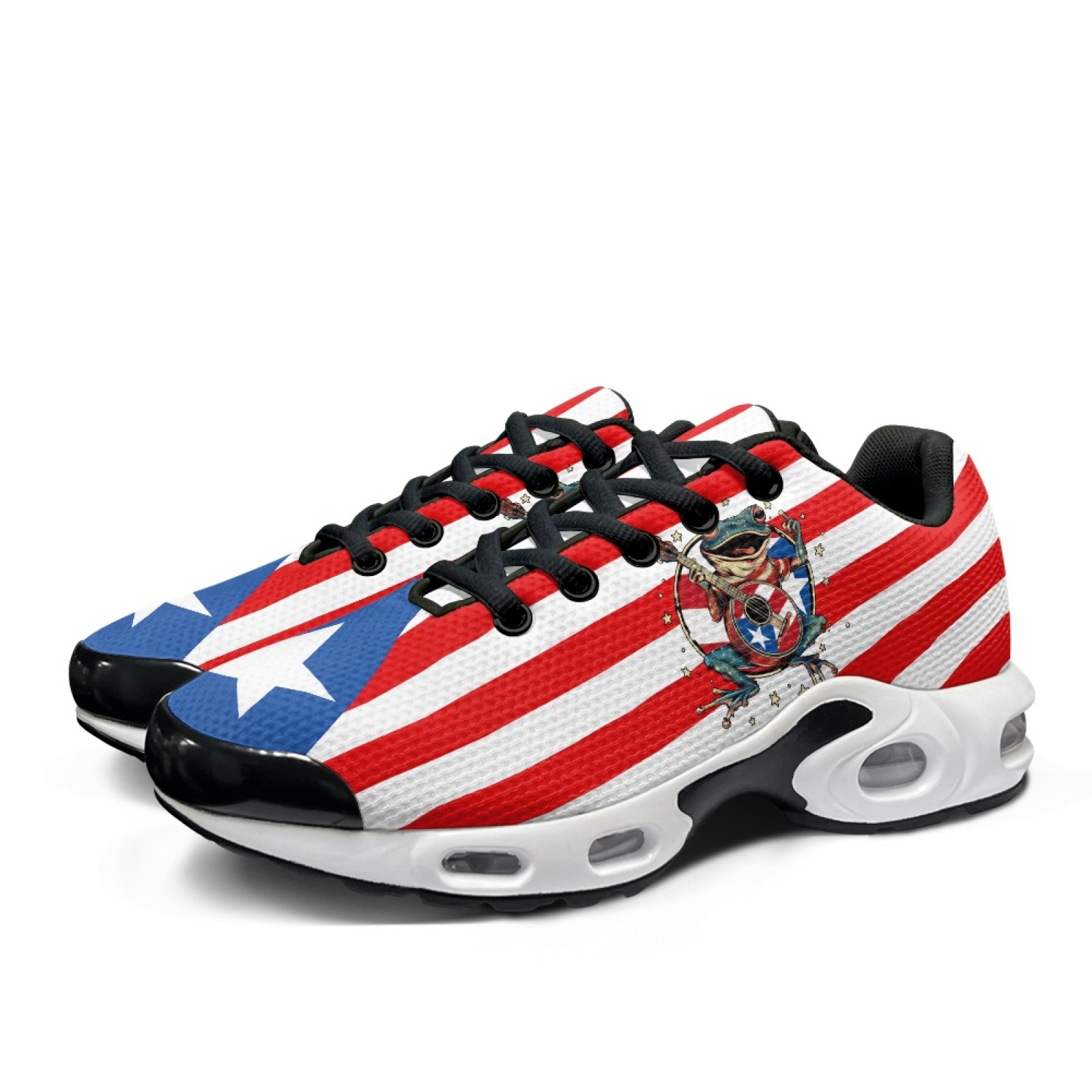 PENSTROLL Red White Blue Star  - Air Cushion Jogger Shoes Men recension och pris