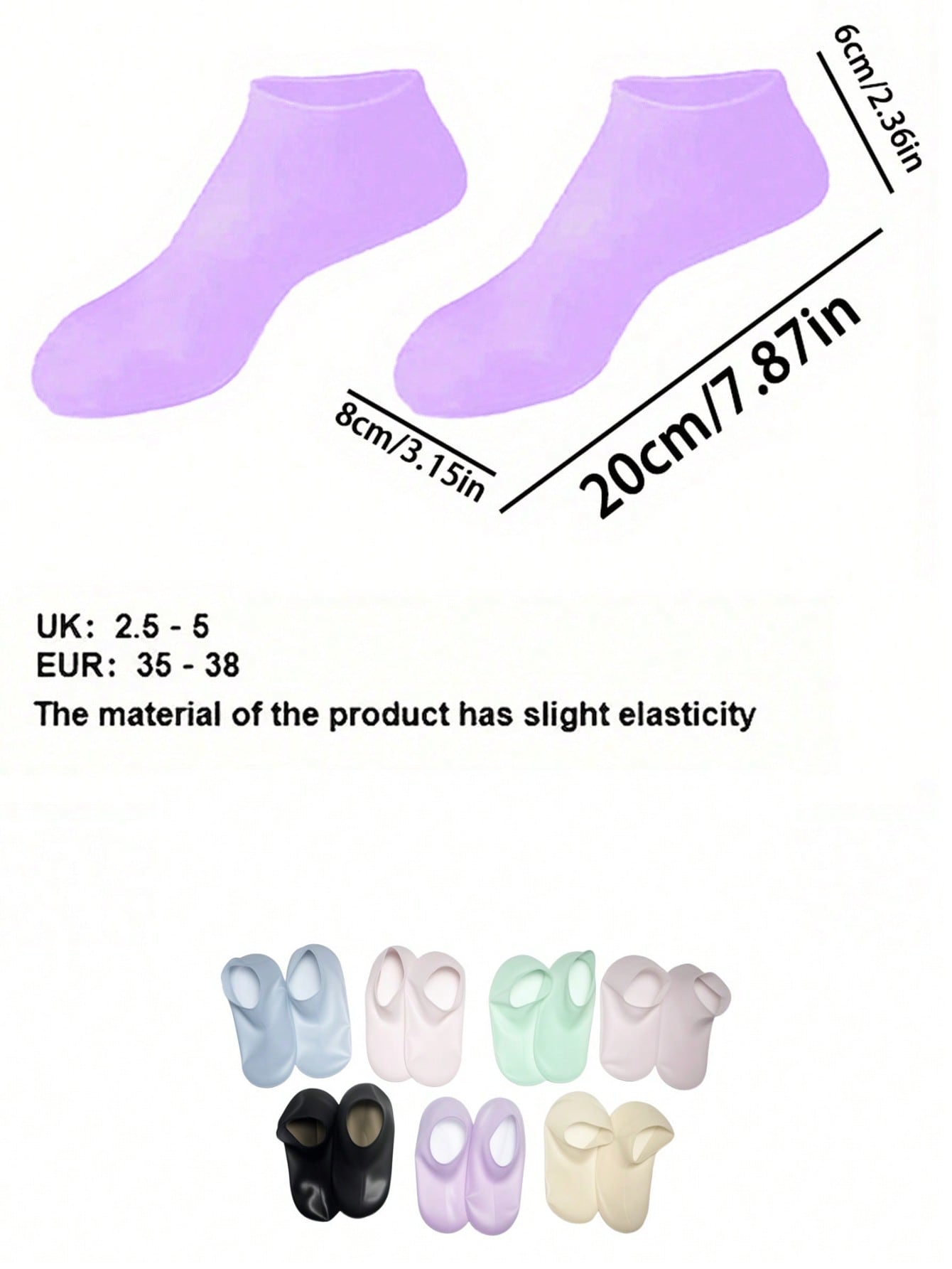 1 Pair Reusable Silicone Moist - Heels recension och pris