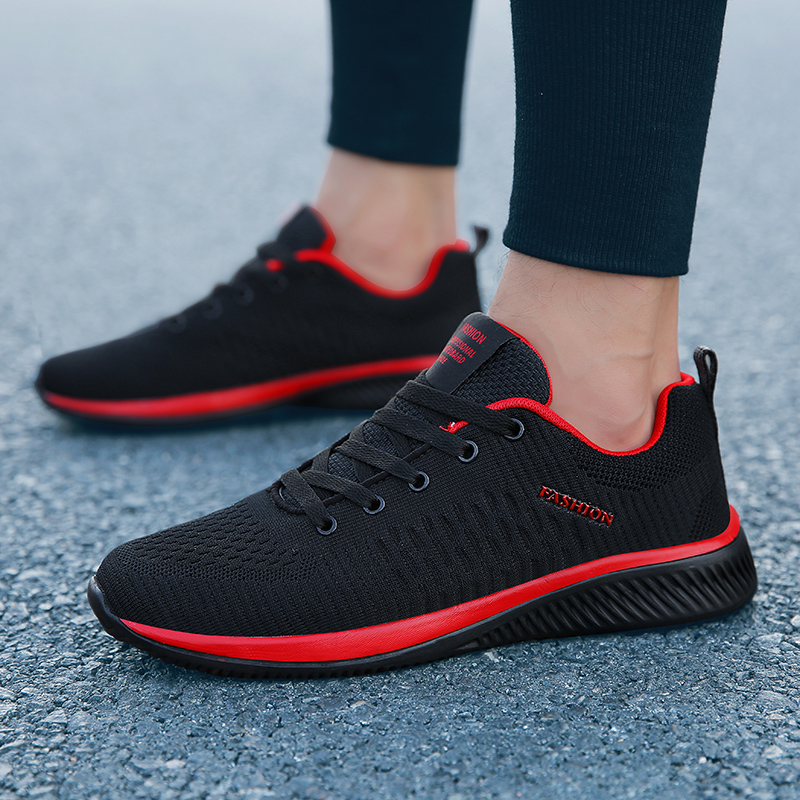 MAEDEF Athletic Shoes for Men  - Knit Fabric Lace Up Sneakers recension och pris