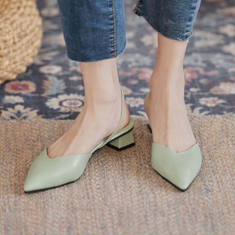 2026 Green Low Heel Strap High - Sandals recension och pris