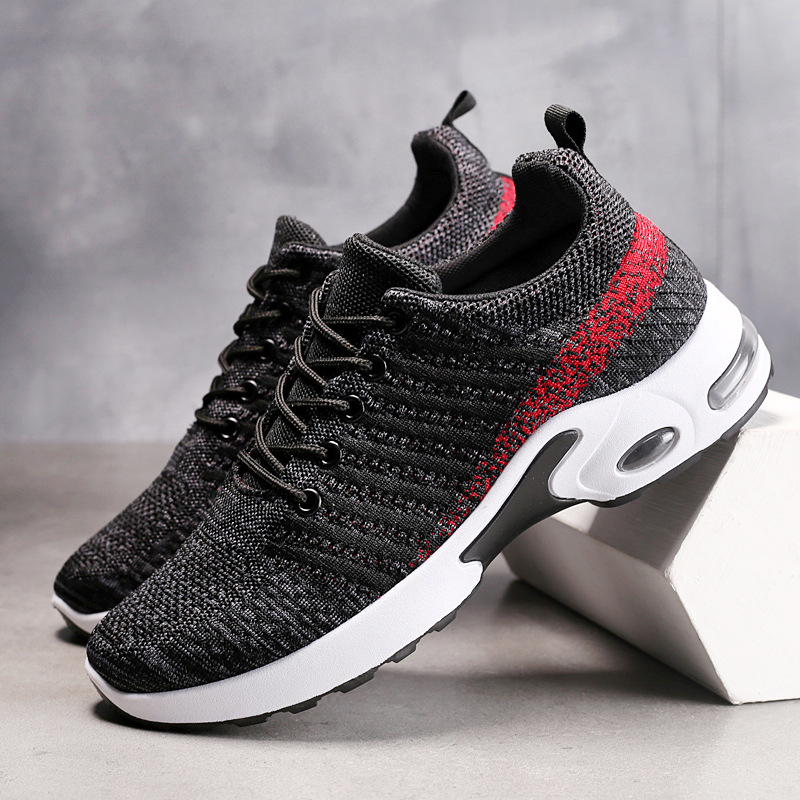 Men's Sneakers Knit Shoes Fash - Knit Fabric Lace Up Sneakers recension och pris