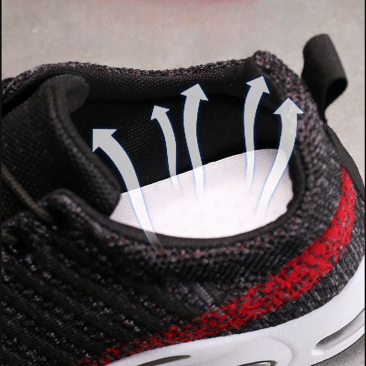 Men's Sneakers Knit Shoes Fash - Knit Fabric Lace Up Sneakers recension och pris