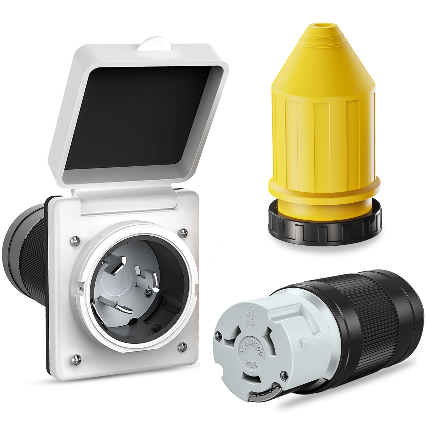 50A RV Power Inlet Receptacle  - Boots recension och pris