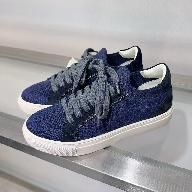 Women Knit Breathable Sneakers - Knit Fabric Lace Up Sneakers recension och pris