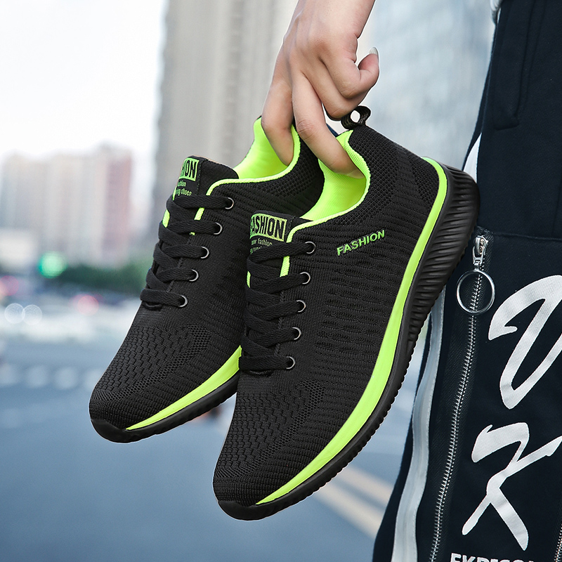 YRZL Sports Shoes for Men Shoe - Knit Fabric Lace Up Sneakers recension och pris